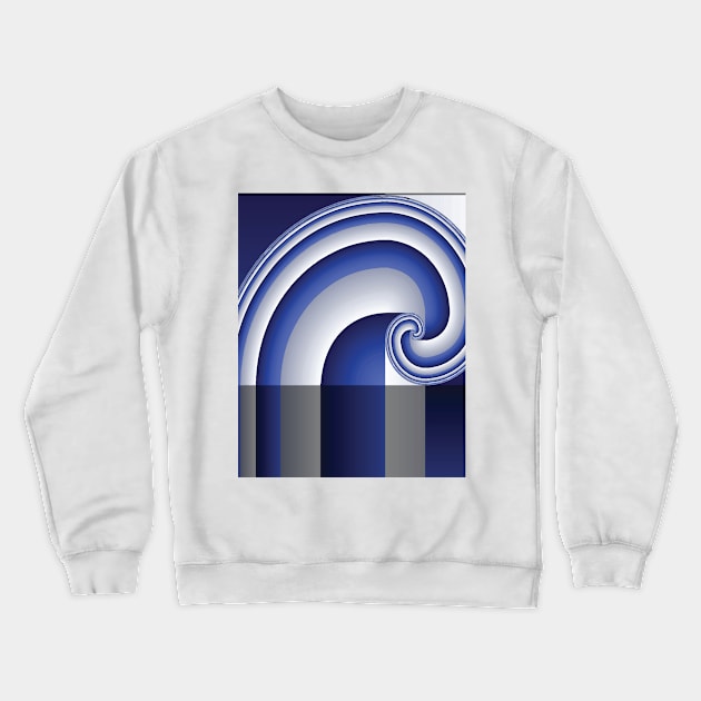 Blue Abstract Art Crewneck Sweatshirt by BruceALMIGHTY Baker